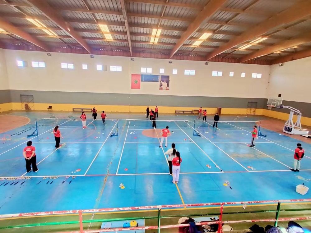 حصة تدريبية للجمعية الرياضية السلاوية للبادمنتون